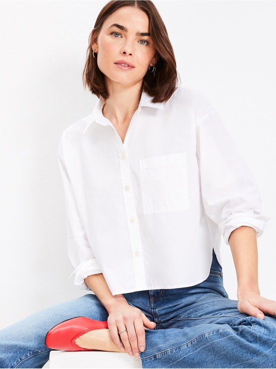 LOFT Tops - Loft Classic White Button-Up Shirt - Women's